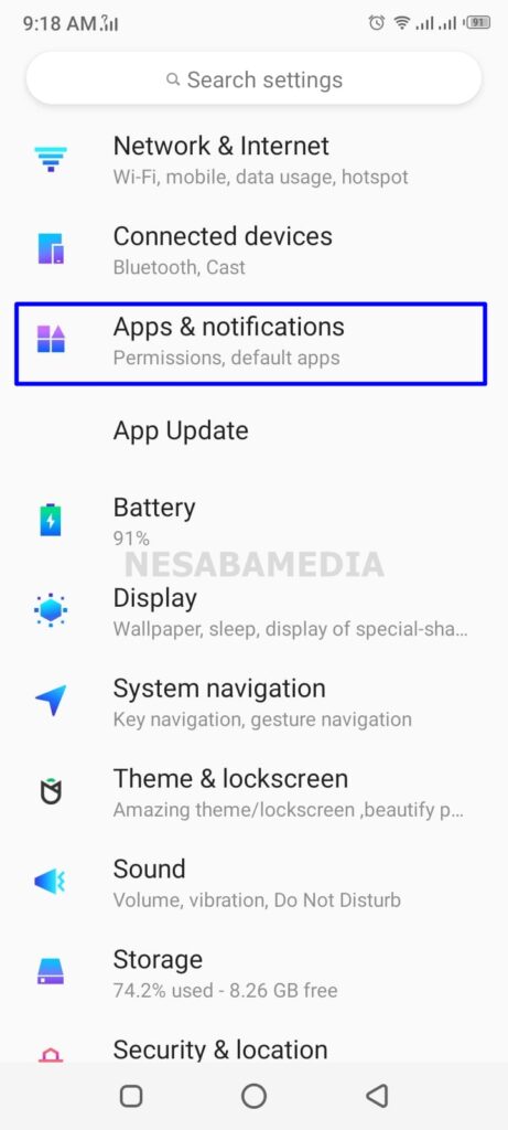 Apps & notifications