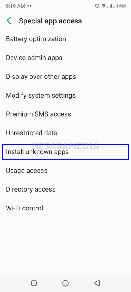 Install unknown app