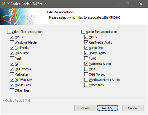 x codec pack windows 7 download