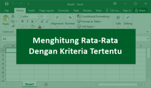 Cara menghitung rata-rata dengan kriteria tertentu