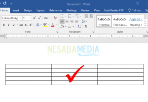 Cara membuat tabel di ms word