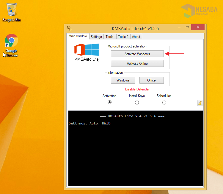 Aktivasi Windows 8 Langkah 2