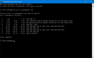 Fungsi Tracert pada CMD