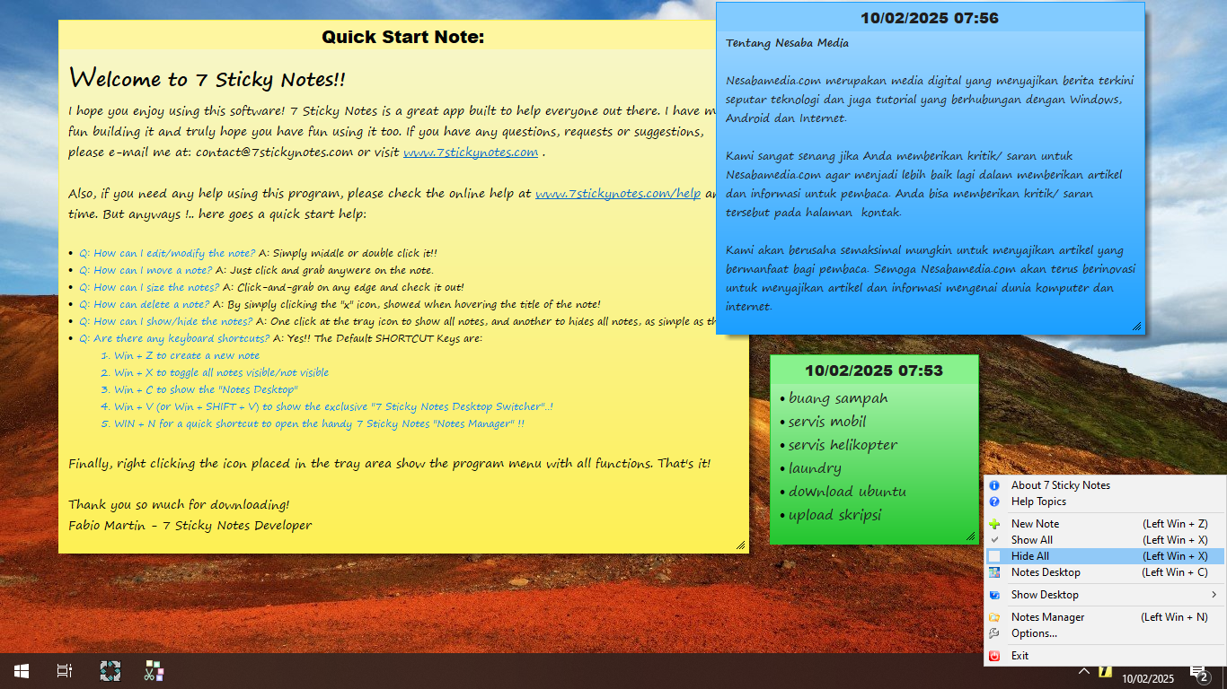 Download 7 Sticky Notes Terbaru