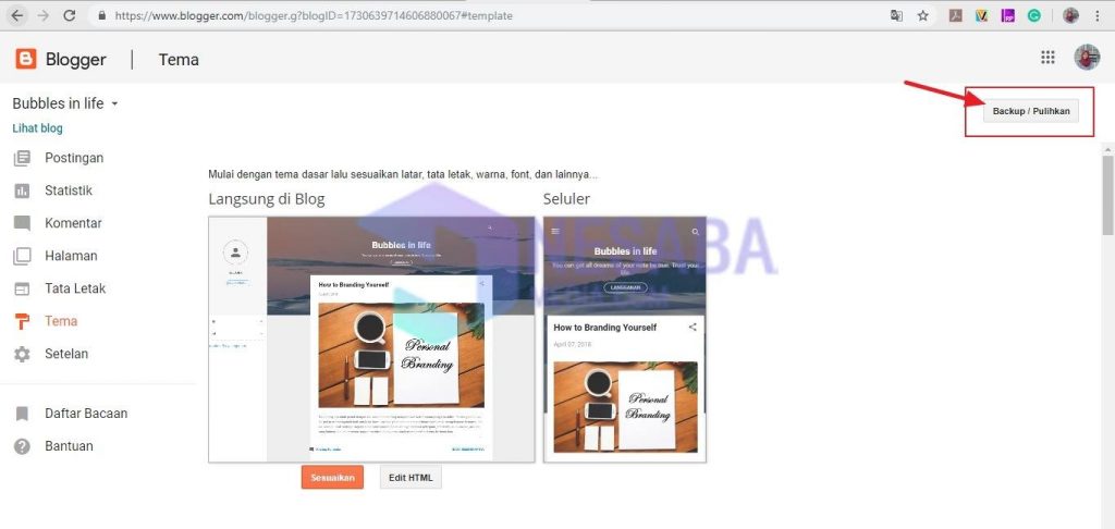 Cara Mengganti Template Blog Untuk Pemula (100%% Work)