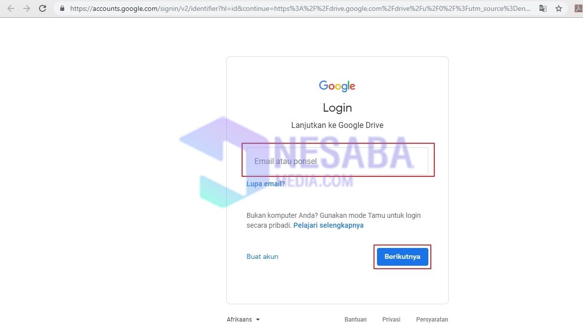 login google drive