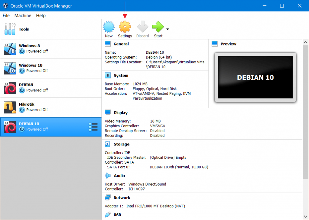 Panduan Cara Install Debian 10 Di VirtualBox (Lengkap+Gambar)