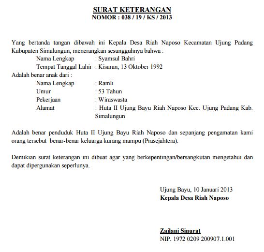  Contoh  Surat  Rekomendasi  Sekolah  Untuk Mengikuti Lomba  