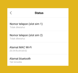 cara melihat MAC Address di android