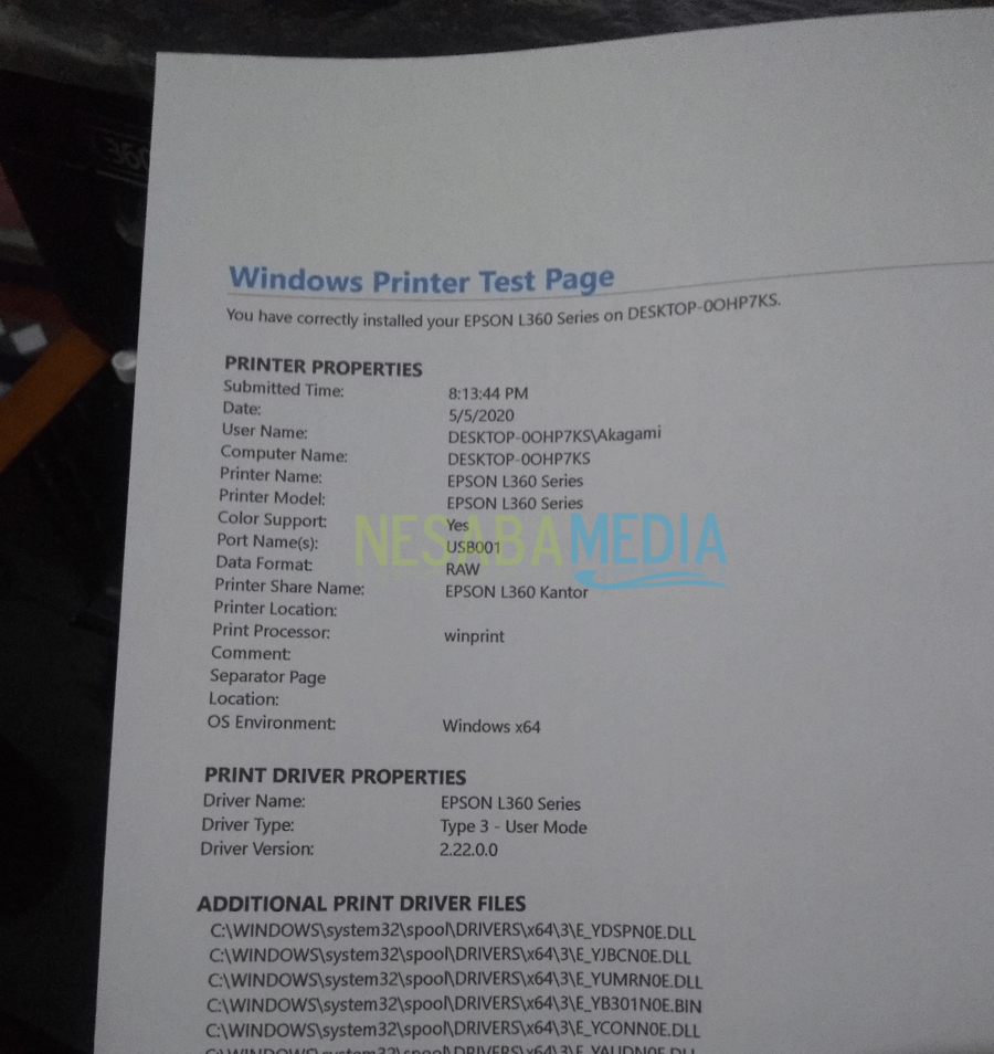 3 Cara Print Test Page Test Printer Epson Canon Hp Dll 6591