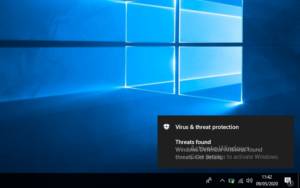 Windows Defender Antivirus Found Threats