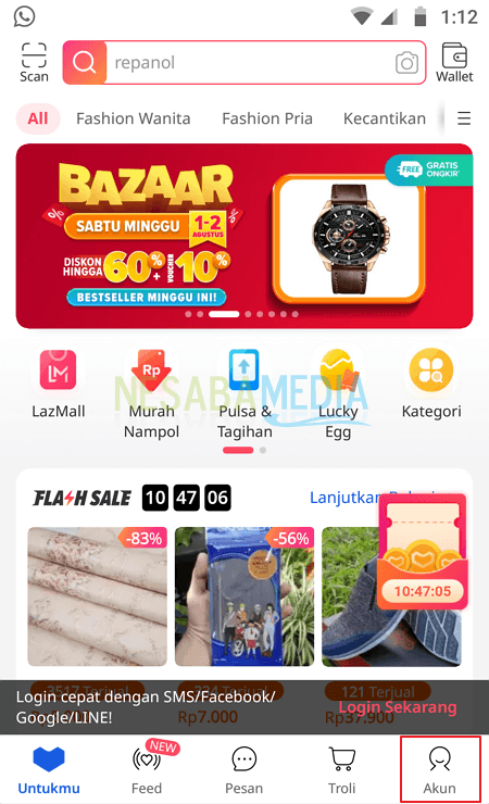 Membuat Akun di Lazada 1