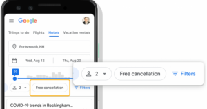 gratis pembatalan hotel di pencarian Google