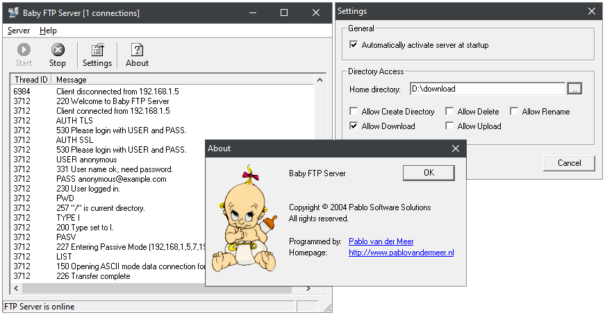 Download Baby FTP Server Terbaru