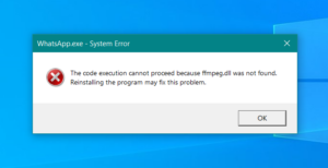 Cara Mengatasi Error ffmpeg.dll not found pada WhatsApp