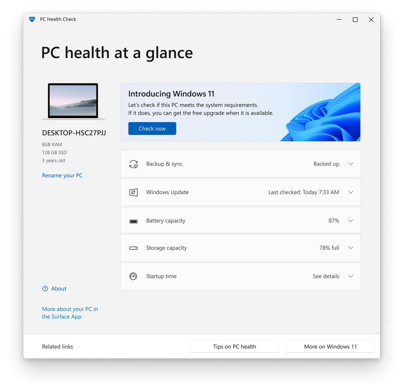 Download PC Health Check Terbaru