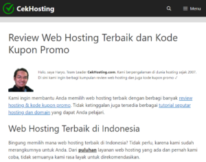 Referensi Mencari Web Hosting dari CekHosting.com