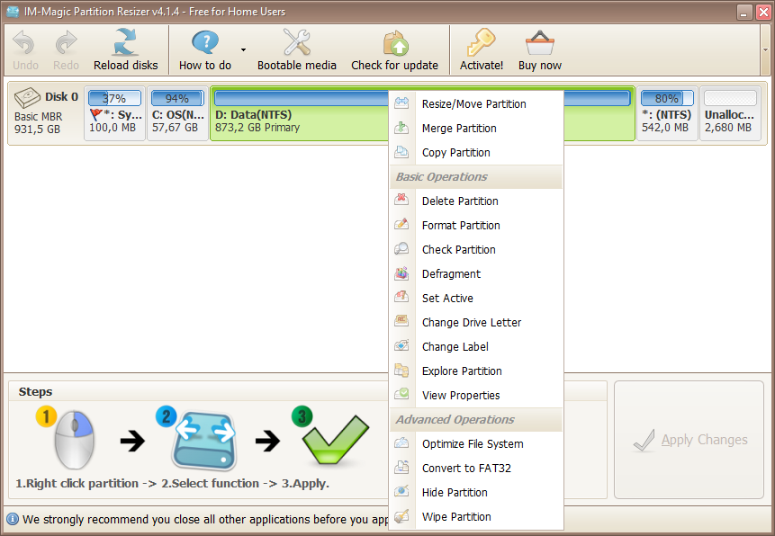 Download IM-Magic Partition Resizer Terbaru