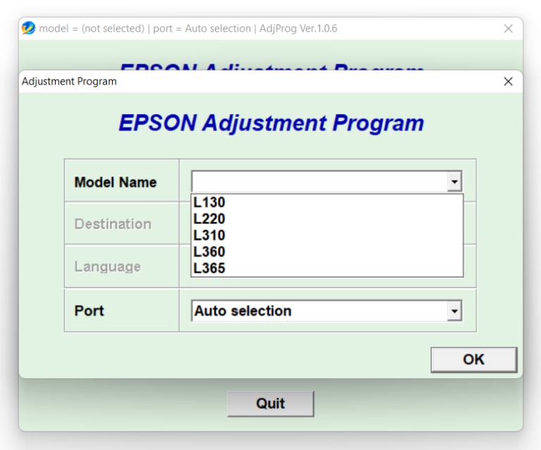 Epson resetter adjustment program