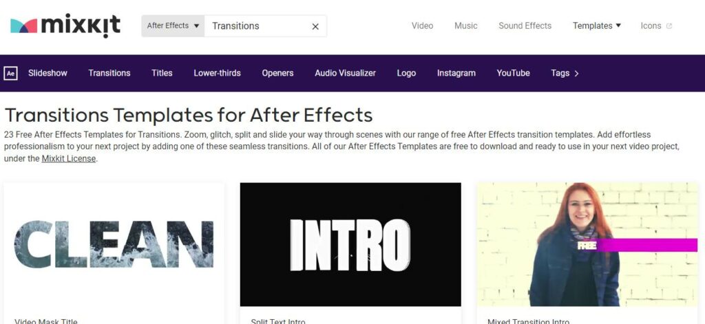 situs download template after effect gratis