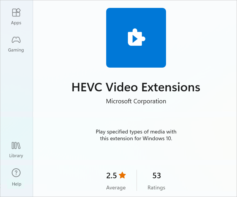 Download HEVC Video Extensions Terbaru