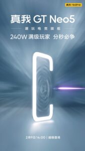 Realme GT Neo5 akan Dirilis 9 Februari 2023