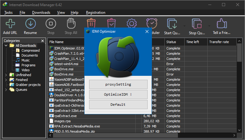 Download IDM Optimizer Terbaru