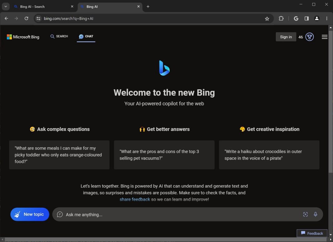 Bing AI Windows 11 Akhirnya Rilis di Google Chrome, Tapi ..
