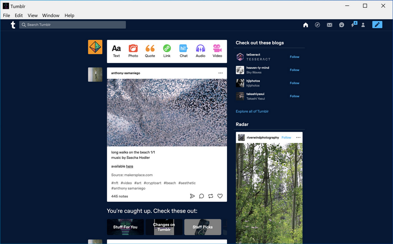 Download Tumblr for PC Terbaru