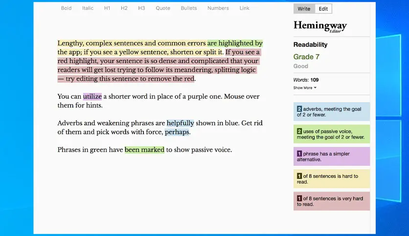 Hemingway Editor