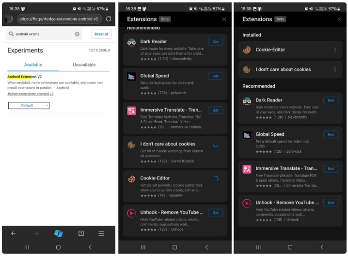 Microsoft Edge Mulai Uji Coba Extension V2 di Android Phone