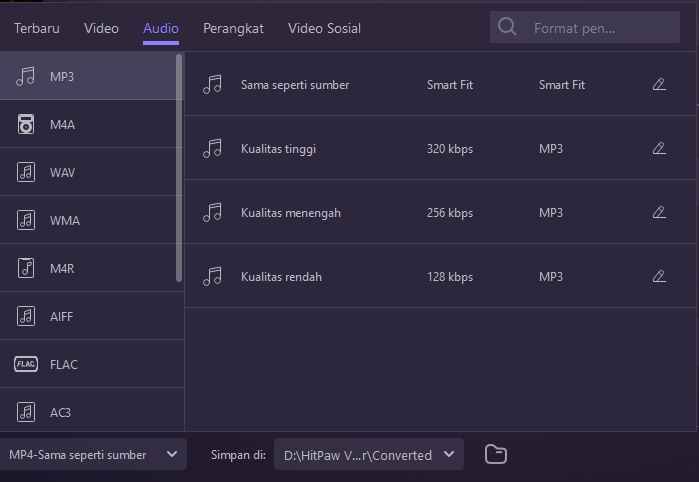 1000 lebih format file