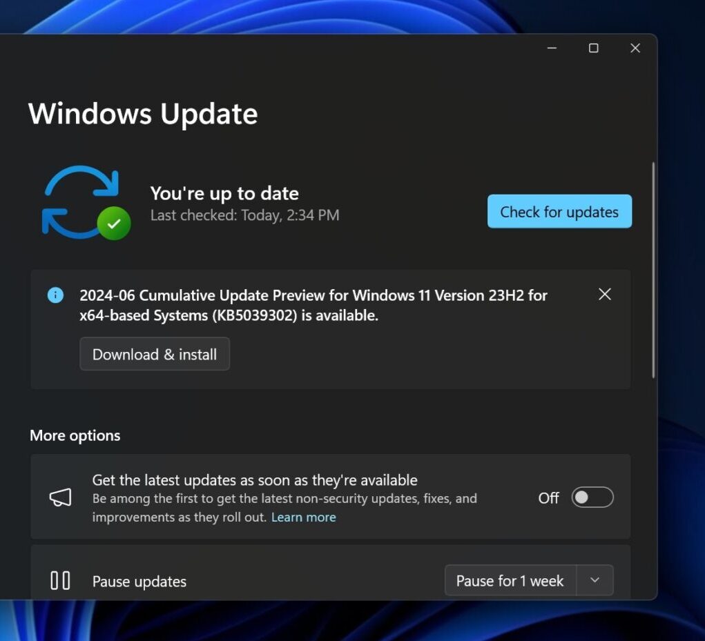 Jangan Update Deh, Microsoft Temukan Isu Baru di Windows 11 KB5039302