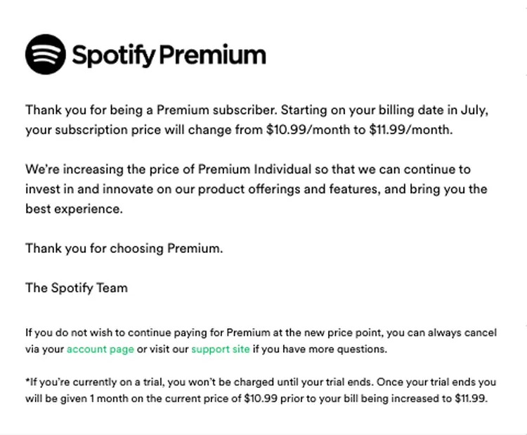 Spotify Kembali Naikkan Harga Berlangganan di US