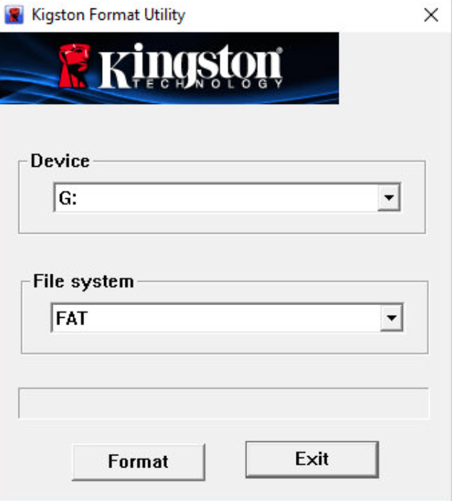 Fitur Kingston Format Utility
