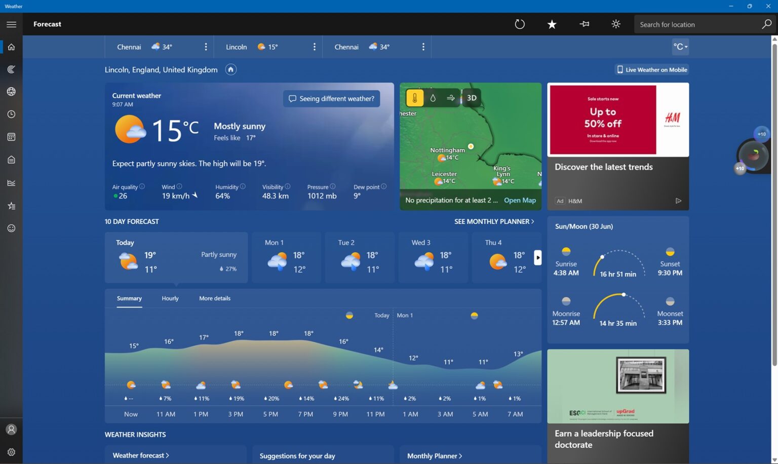 Windows 11 MSN Weather Kini Tampilkan Lebih Banyak Iklan!