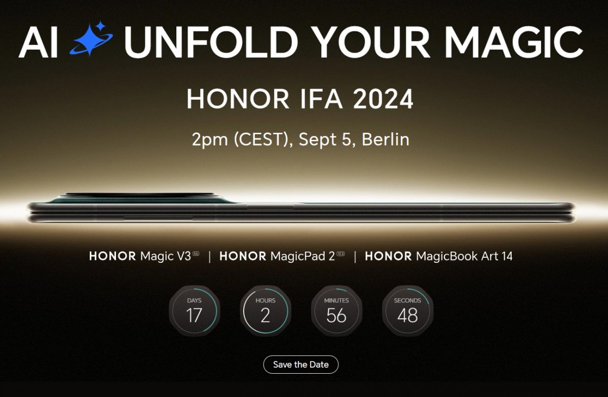 Honor Magic V3 Fold Debut Global di IFA September 2024