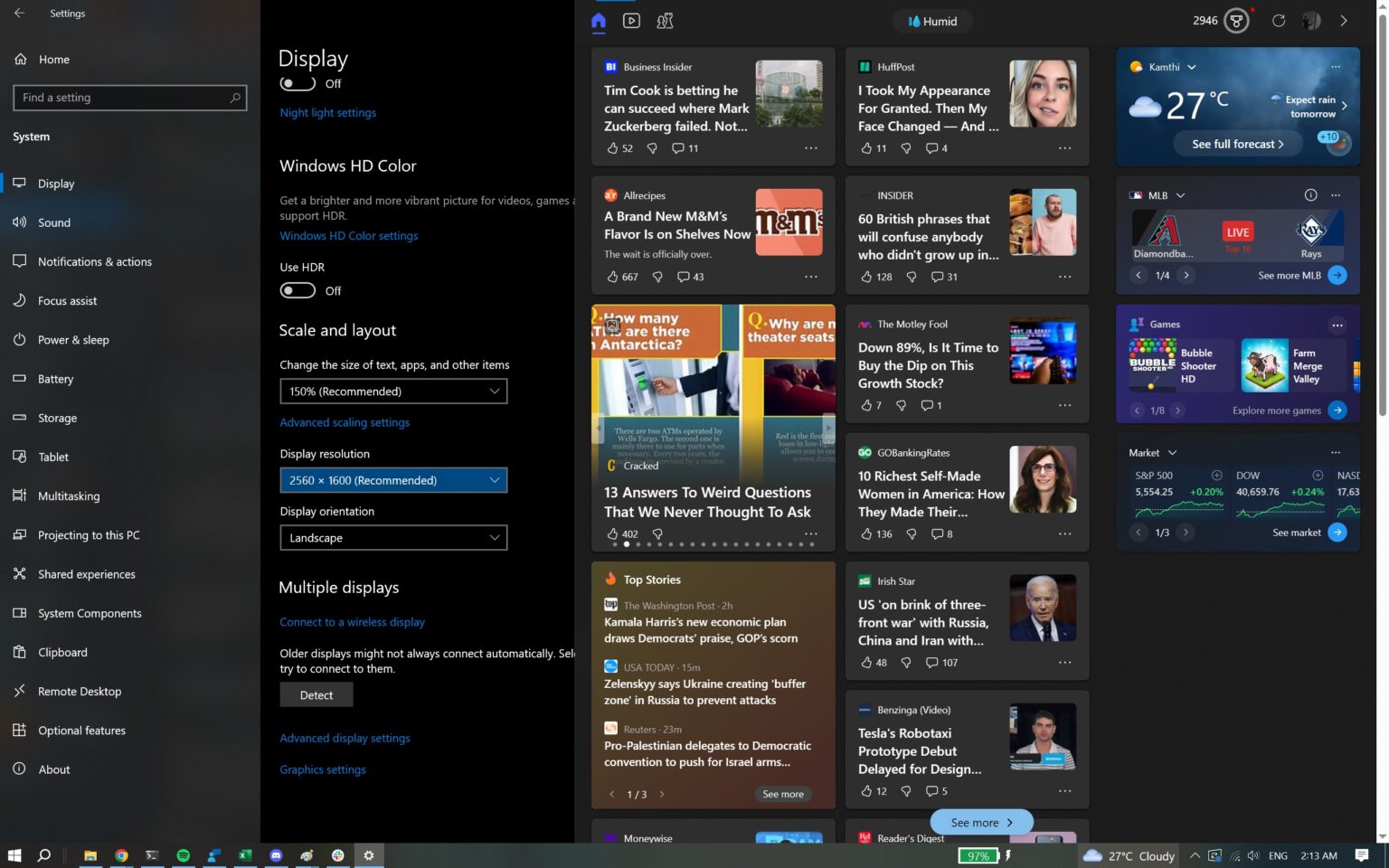 MSN Widget di Windows 10 Muncul Lebih Besar di Desktop