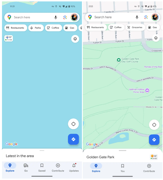 Mini Update di Google Maps Pindahkan Posisi Ramalan Cuaca