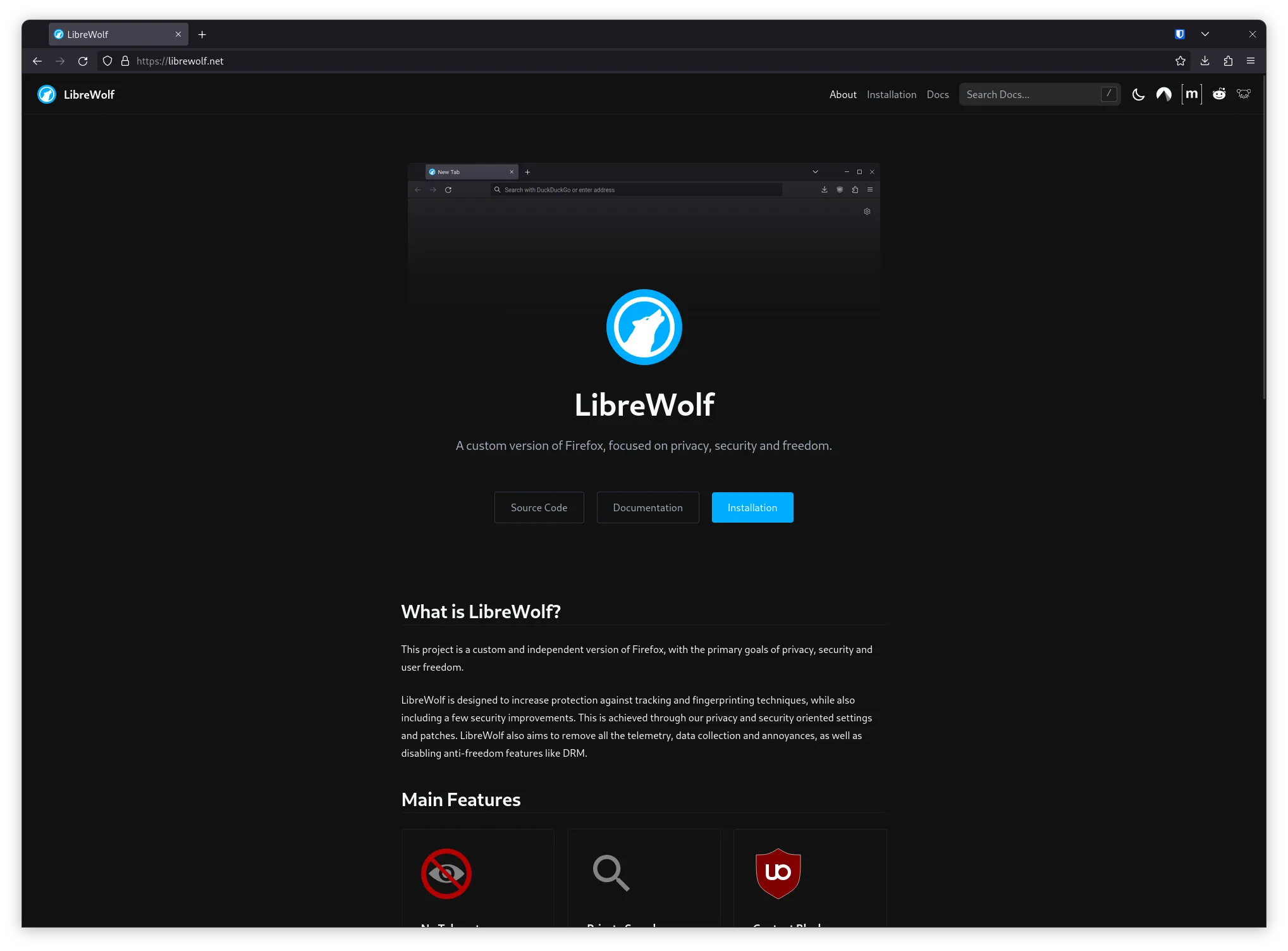 LibreWolf Browser