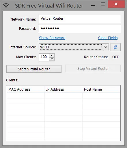 SDR Free Virtual Wifi Router