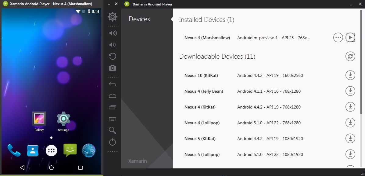 Download Xamarin Android Player