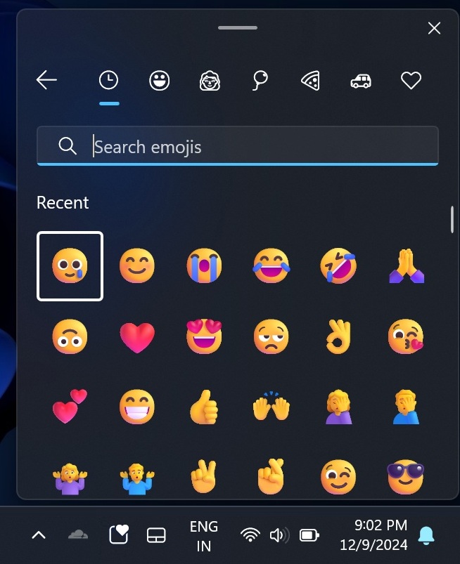 Windows 11 Ingatkan Fitur Emoji Baru di System Tray