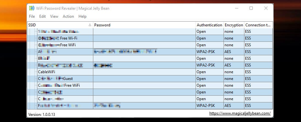 WiFi password revealer