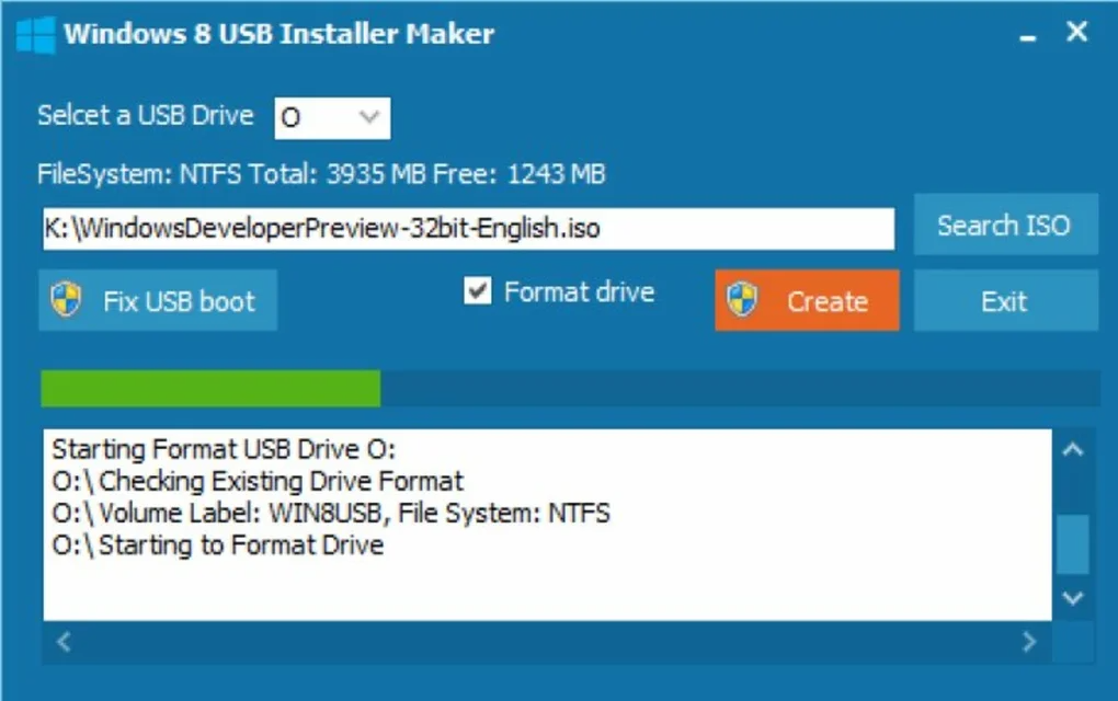 Windows 8 USB Installer Maker