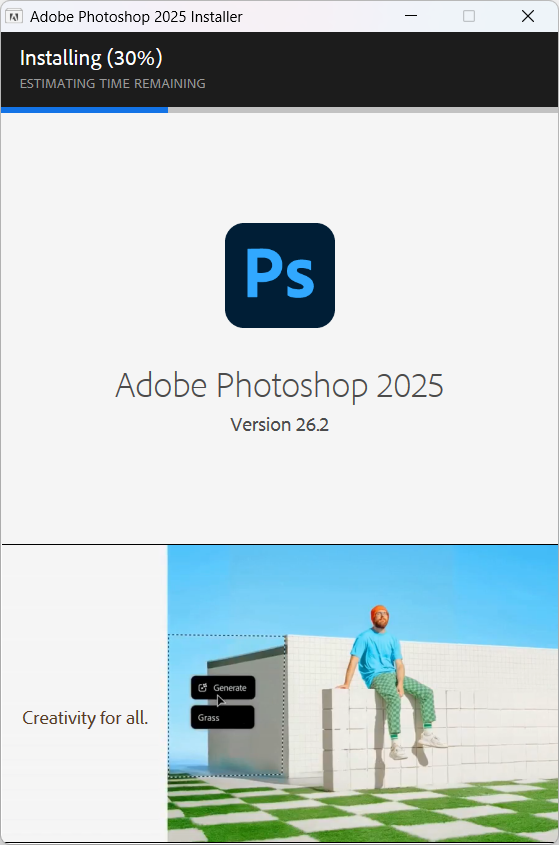 instalasi Adobe Photoshop 2025