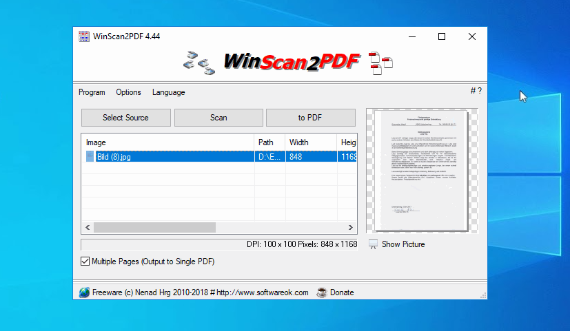 WinScan2PDF