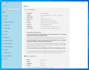 Fitur Baru Windows, Kasih Akses Spesifikasi PC via System UI