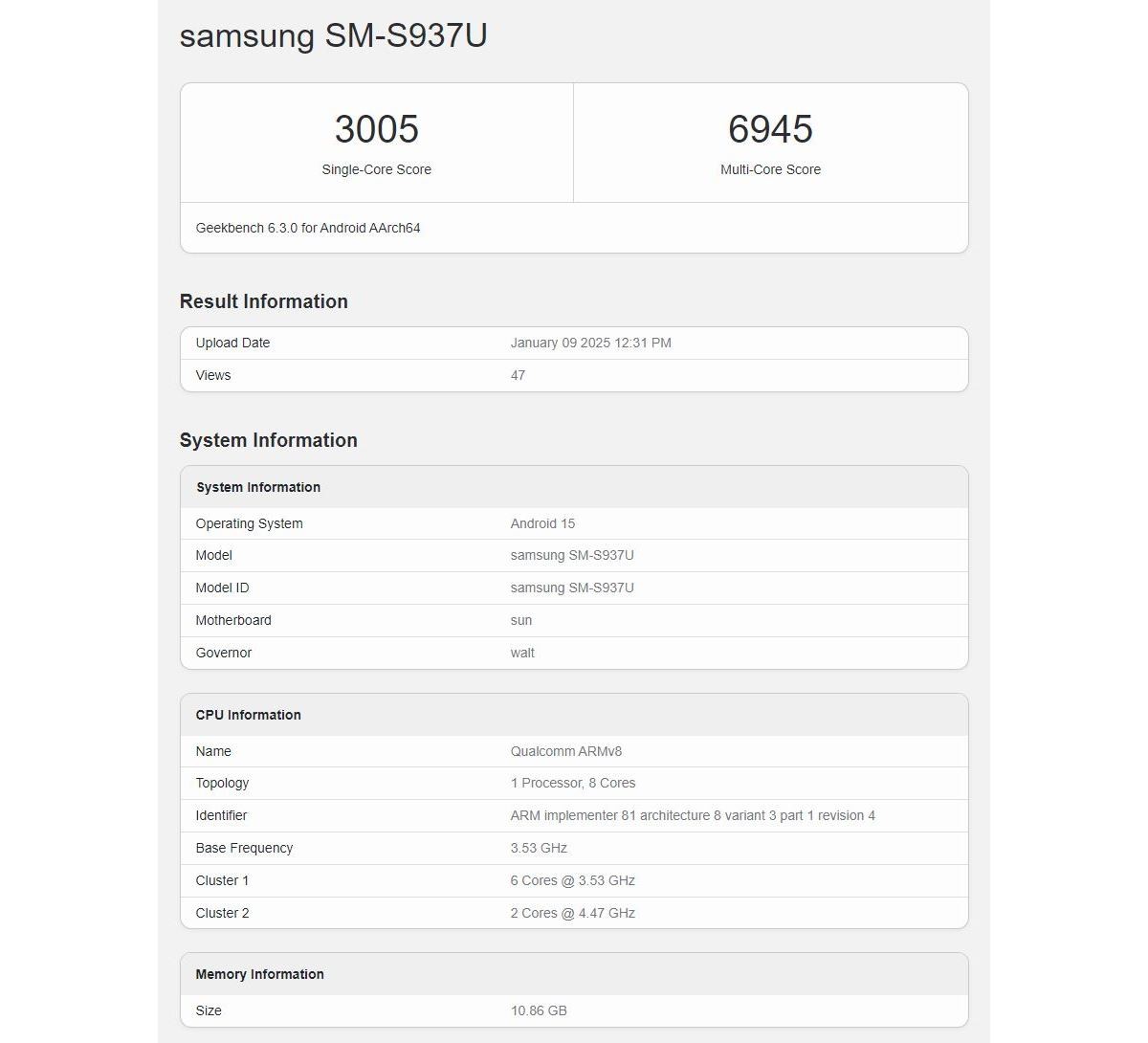 Geekbench Bocoran Spesifikasi Galacy S25 Slim—Mengecewakan!