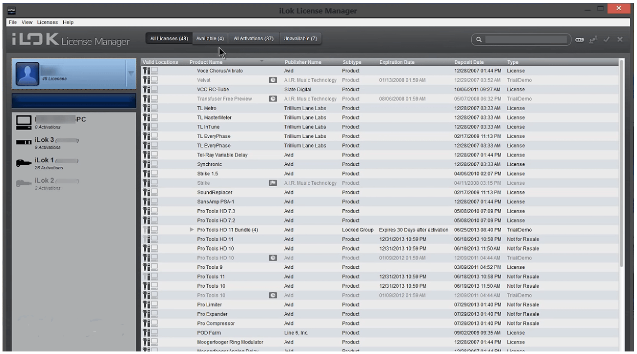 iLok License Manager